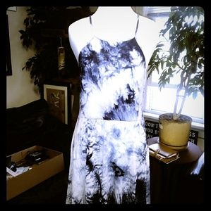 Tie dyed blue and white dress